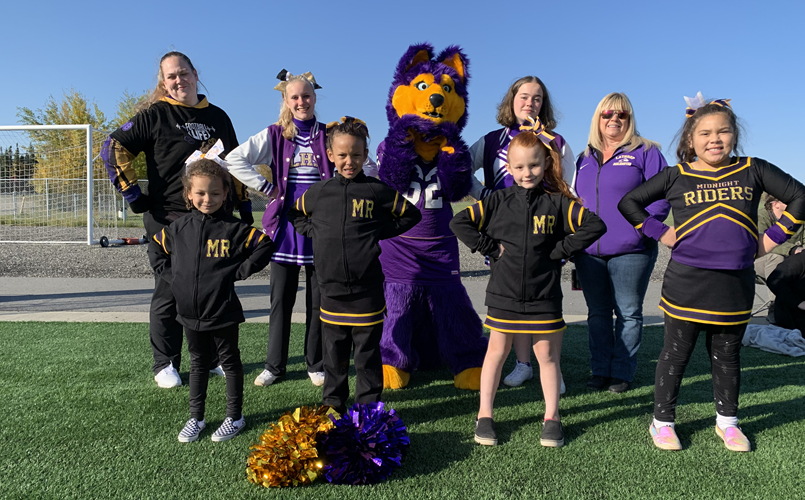 Midnight Riders Cheer with LHS Cheerleaders