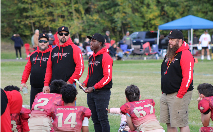 Spartans Team Huddle